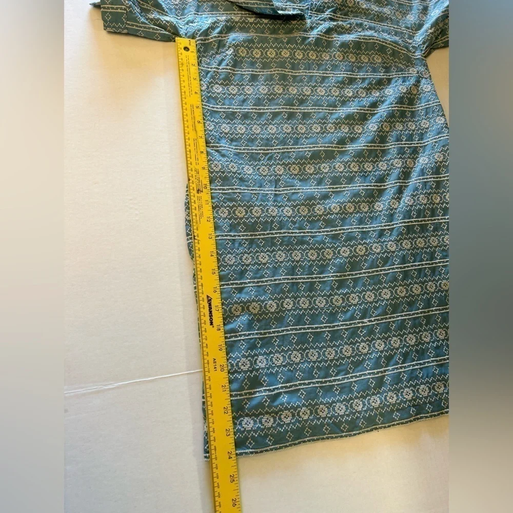 Madewell blue & ivory embroidered fully lined shift dress in size XS. K10 - Picture 12 of 15
